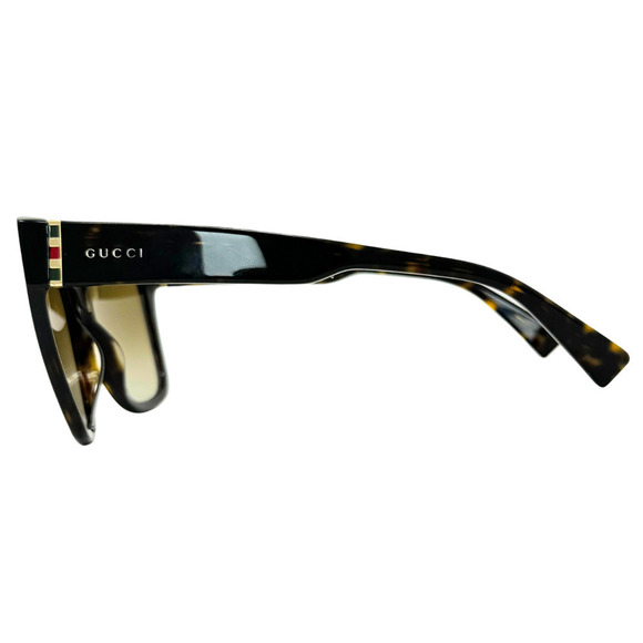 NWOT‎ Gucci LOGO Red Green Ophidia Oversize Square Sunglasses Brown Lenses - Picture 12 of 14